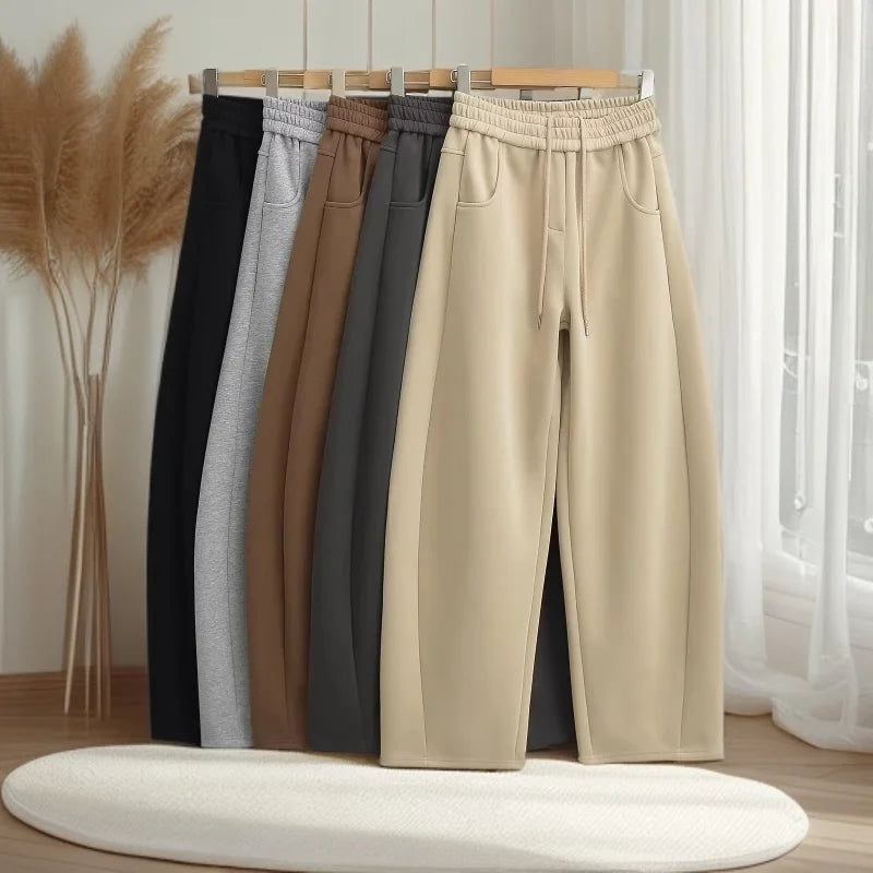 Women Casual Pants Loose Casual New High Waist Wide Leg Woman Trousers Sports Streetwear Autumn Winter 2025